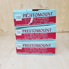 Lot of 118 TDC PRESTOMOUNT 2 x 2 Inch Slide Mounts Glass  Metal Mount Slides