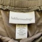 Soft Surroundings Silk Chiffon Pants Pull On Wide Leg Boho Taupe M — photo 3