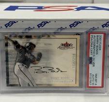 2001 FLEER BARRY BONDS AUTOGRAPHICS-SILVER DUAL GRADE PSA 8 AUTO 10 POP 1