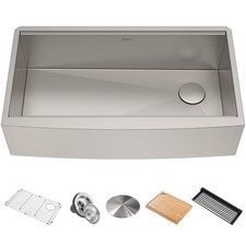 Kraus KWF210-36 Kore 35-7/8" Farmhouse Single Basin Stainless - Stainless Steel