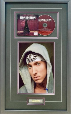 Eminem Signed Photo 8x10 Slim Shady Marshall Bruce Mathers III + CD FRAMED COA