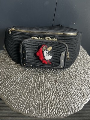Disney Mickey Mouse schwarz Netz Bauchtasche Bauchtasche Crossbody Streetwear Hoodie