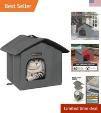 Weatherproof Insulated Cat House for Outdoor Seasons - Warm  Secure Shelter
