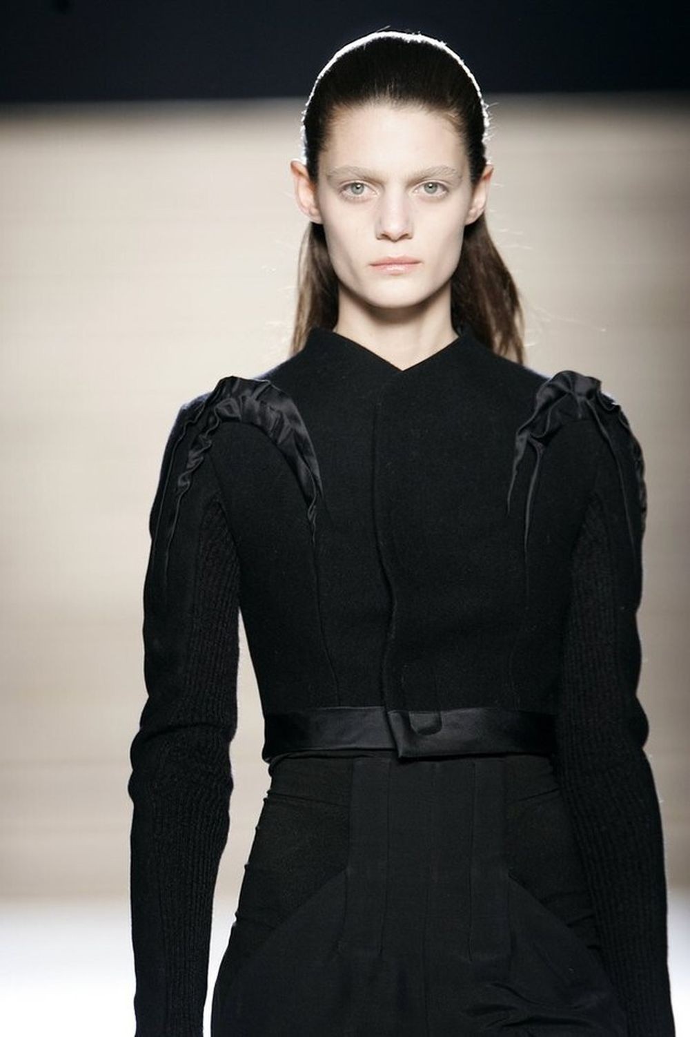 Rick Owens, Giacca Bolero RICK OWENS Vintage Lana Seta Organza Crop 44 8 Dustulator A/I 2006