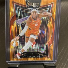 AALIYAH EDWARDS PRIZM ORANGE FLASH 2025 Panini Select WNBA Concourse #32 Sun