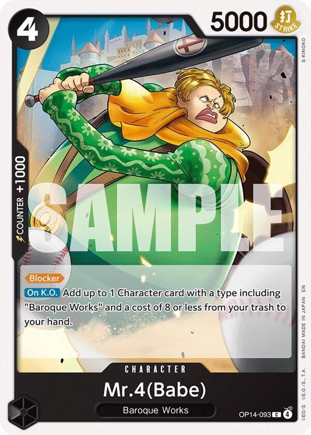 One Piece Mr.4(Babe) (OP14-093/237) OP14 The Azure Sea's Seven NM