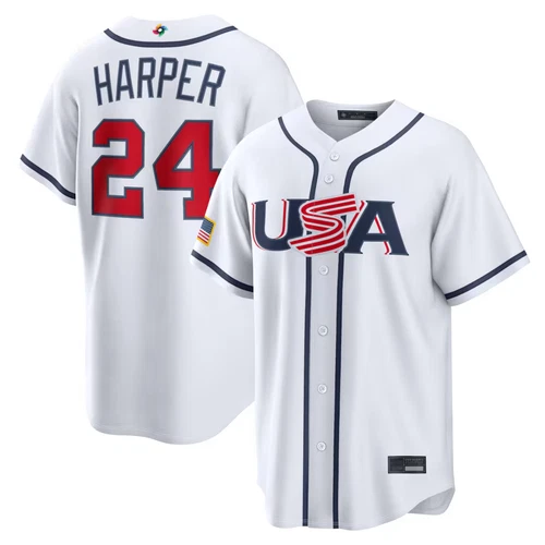 Men's USA Baseball White 2026 World Baseball Classic Home Stadium Jersey