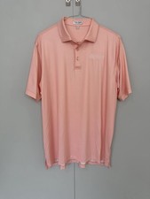 PETER MILLAR Men’s Size XL Santos Geo Performance Jersey Polo Papaya MS25EK13S