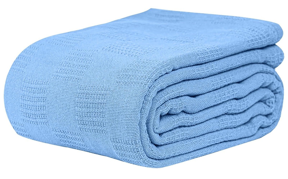 Linteum Textile Hospital Thermal SNAGLESS Spread Blanket, 100