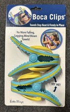 NEW SEALED BOCA CLIPS FLIP FLOPS TOWEL CLIPS BEACH CHAIR OR POOLSIDE