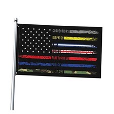 Flag 3x5 Feet Vivid First Responders Hero Flag Nurse E-M-S Police Fire Military