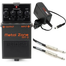 Boss MT-2 Metal Zone Distortion Pedal with Power Supply and Cable