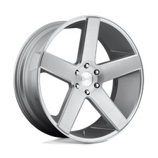 22x9.5 Dub S218 Baller Gloss Silver Brushed Wheel 6x135 30mm