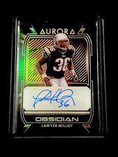 2020 Panini Obsidian - Aurora Autographs Lawyer Milloy #AA5 /100 (AU)