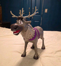 Disney Frozen Sven Reindeer Figure Plastic Gray Purple Harness
