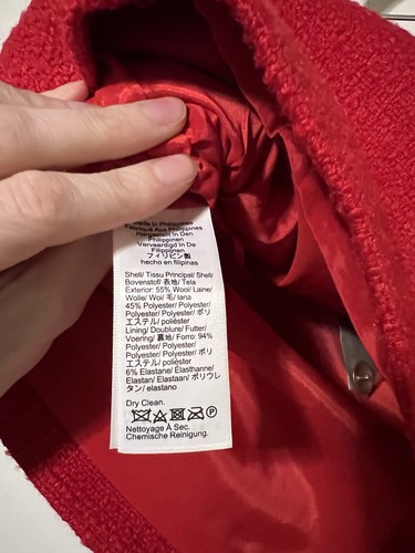 NWT $148 J. Crew Maritime Red Tweed Mini Skirt Size 10 R18 - Picture 6 of 7