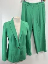 LOFT Outlet 2 Pc Pant Suit Women  s Blazer 6p Trousers 8p Petite Green Peyton