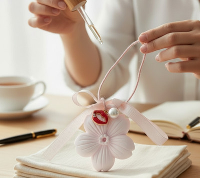 Pink Cherry Blossom Passive Aroma Diffuser   Gypsum Stone
