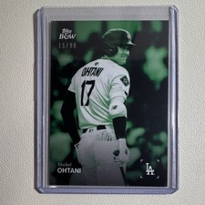 Topps Black & White 2025 Shohei Ohtani Green #001 /99 Dodgers MLB Baseball