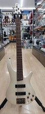 Ibanez SR305 5-String Electric Bass Guitar White Used From Japan with Soft Case