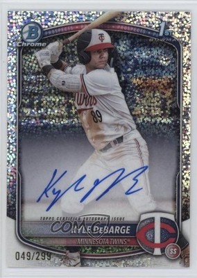 2025 Bowman Chrome Prospect Speckle Refractor /299 Kyle DeBarge #CPA-KD Auto y8x
