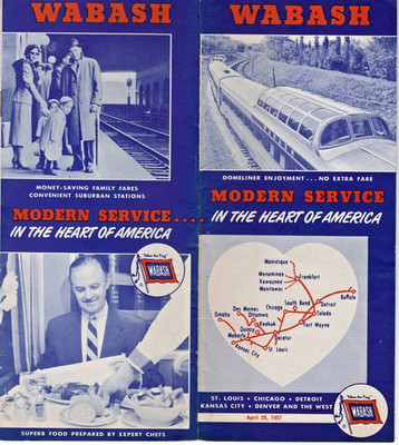 Öffentlicher Fahrplan der Wabash Eisenbahn 28. April 1957 