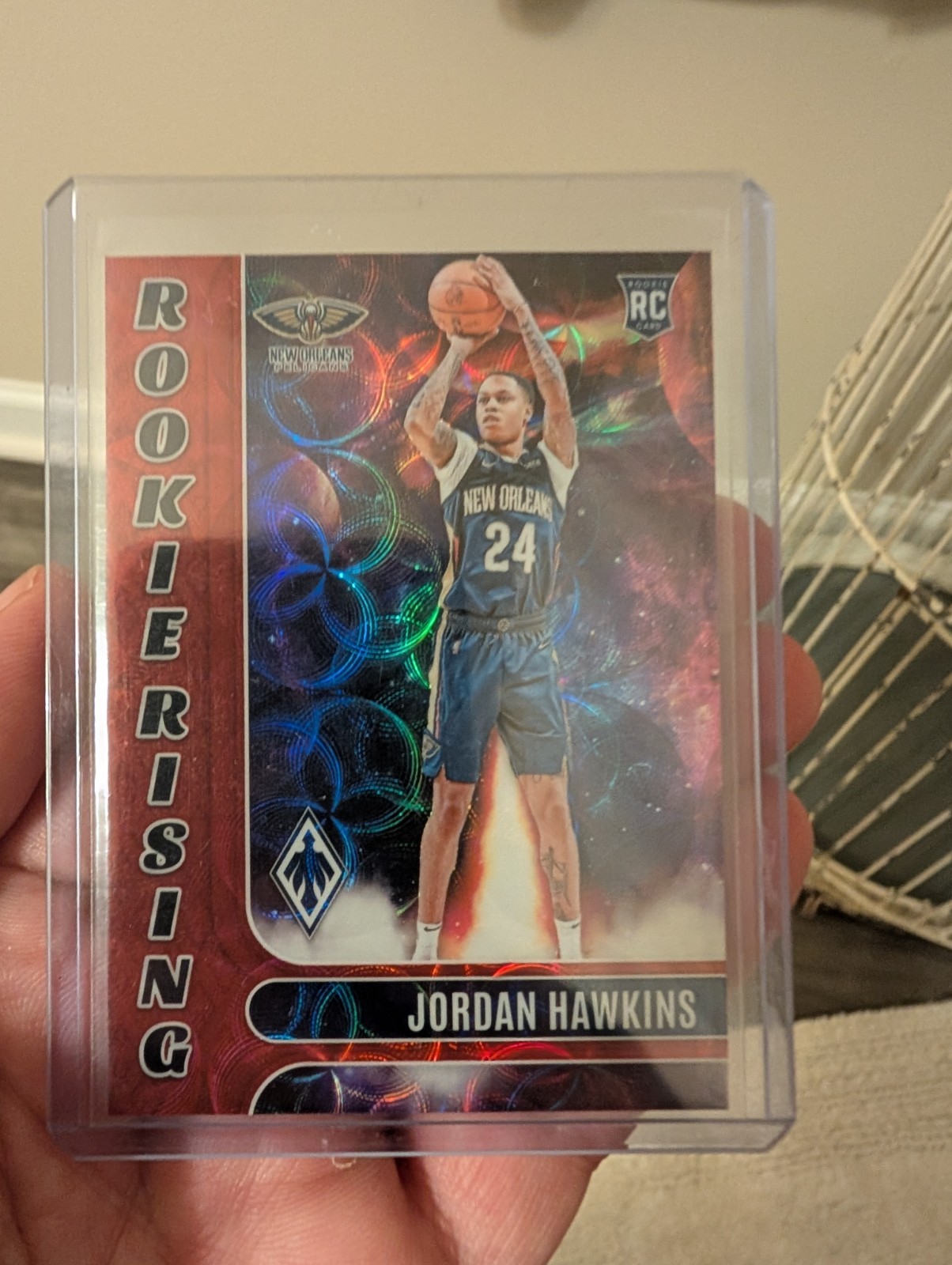 2023-24 Panini Phoenix Rookie Rising International Red /75 Jordan Hawkins #17 RC