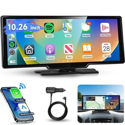 10.26'' Zoll Tragbarer Apple CarPlay und Android Auto Wireless Display Autoradio
