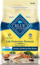 Blue Buffalo Healthy Weight Adult Chicken Brown Rice Dry Dog Food 30 lb