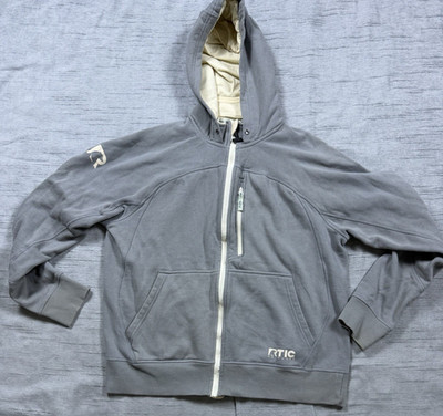RTIC Outdoors Men s Hoodie Full Zip Water Repellent Size Large Gray