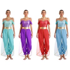 Womens Belly Dance Costume Arabian Princess Oriental Indian Dancewear Carnival