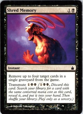 Shred Memory 105 Common Ravnica: City of Guilds Magic: The Gathering MP