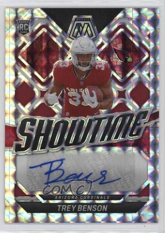 2024 Panini Mosaic Showtime Signatures Trey Benson #SS-TBN Rookie Auto RC 1gx0