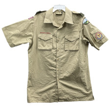 Boy Scouts of America Shirt Men's Medium BSA Patches Embroidered Uniform Chief