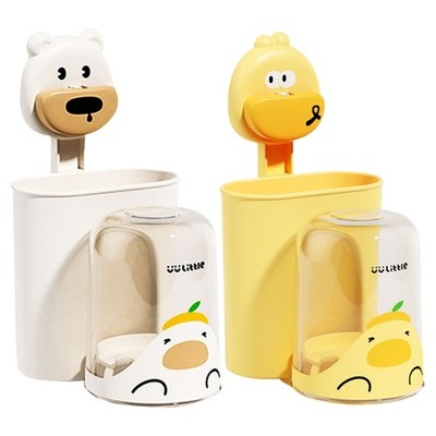 Child Friendly Toothbrush Holder with Cups Kids Bathroom Toothbrush Cup Holder