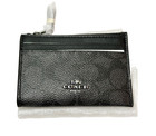 NEW Coach Mini Skinny Id Case In Signature Canvas Charcoal New — photo 2