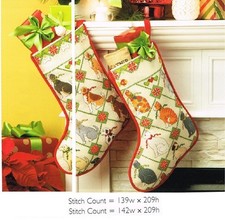 DOG AND CAT STOCKINGS CROSS STITCH PATTERN ONLY   902