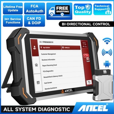ANCEL DS600BT Bidirectional Car Diagnostic Tool All Systems Auto Scanner FCA SGW