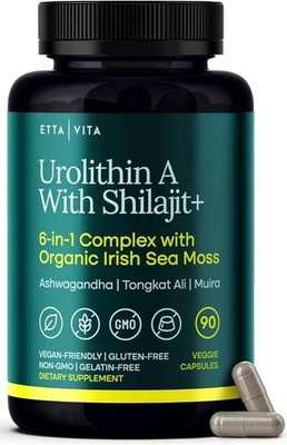 Urolithin-A Complex Shilajit Sea Moss Ashwagandha Tongkat Supplement 90ct 05/27