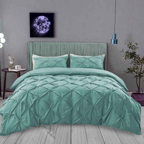 3Pcs Pinch Pleated Duvet Cover Set - Picture 6 of 92