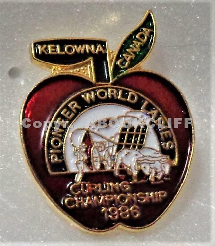 Campeonato Mundial de Curling Femenino Pioneer 1986 Kelowna B.C. Pin de solapa - Imagen 1 de 4