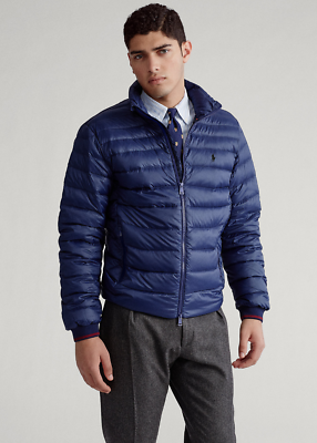 Polo Ralph Lauren Men's Navy Water Repellent Packable Puffer Quilted Down Jacket | eBay