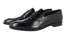 PRADA Leather Penny Loafer Dress Shoes - 2DB161 - Black NEW