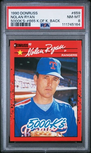 🔥⚾1990 Donruss - Nolan Ryan #665 5000 K's front with King of Kings back⚾🔥