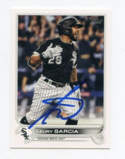 LEURY GARCIA SIGNED 2022 TOPPS BASEBALL CARD AUTO