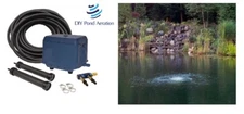NEW Small Pond / Septic Aerator Kit 2-15,000 gallon 2.1cfm 36watts De-Icer 