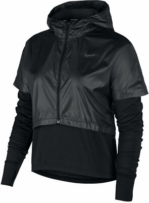 NIKE THERMA SPHERE ELEMENT RUNNING 2in1 TOP/JACKE GR. M (AQ9821 010) SCHWARZ