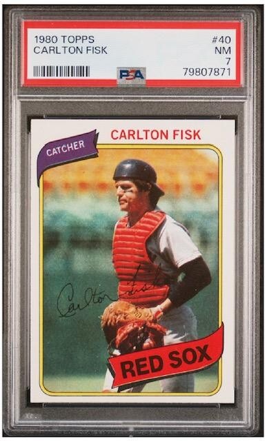 1980 Topps CARLTON FISK # 40 -▶HOF !!!◀- PSA 7