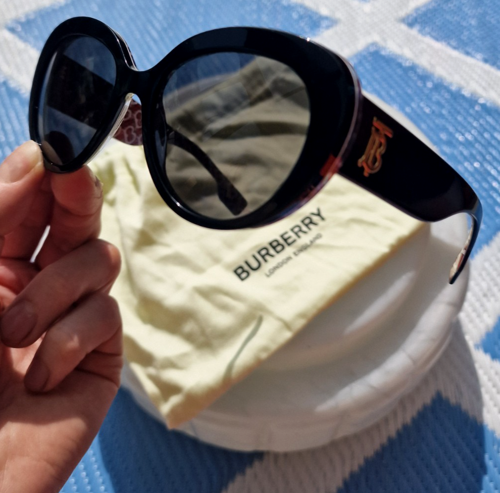 Burberry BE 4298 3822 Sunglasses TB Cat Eye Nova Women's Made