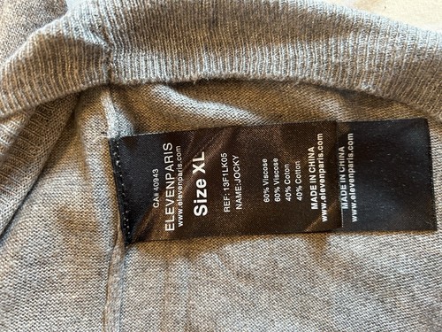 Pull Eleven Paris gris XL - Imagen 4 de 5